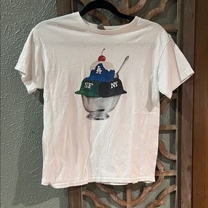 White Graphic Youth Baseball T-Shirt